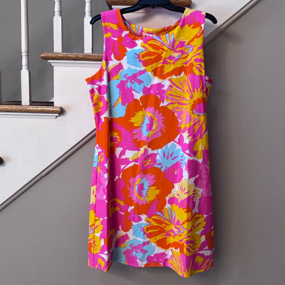 Jude Connally Vibrant Floral Mini Dress - Pink, Orange, Blue